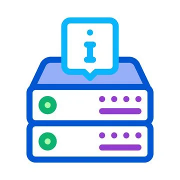 Information on server for machine learning color icon vector illustration 스톡 일러스트