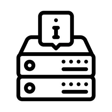 Information on server for machine learning line icon vector illustration イラスト素材