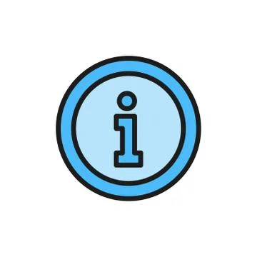 Information service, help sign flat color icon. Stock-Illustration