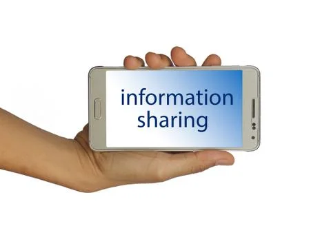 Information sharing concept isolated on white background Stock Photos