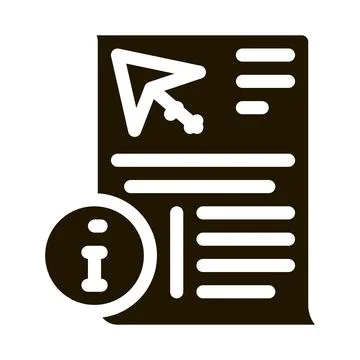 Information sheet about kite icon Vector Glyph Illustration Stock Illustration