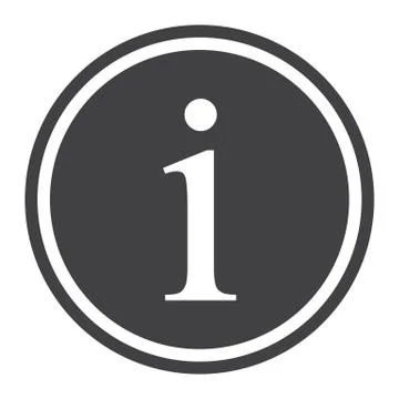 Information sign solid icon, info and website Stock Illustration