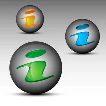 Information sign spheres Stock Illustration