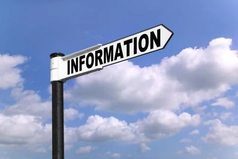 Information signpost Stock Photos