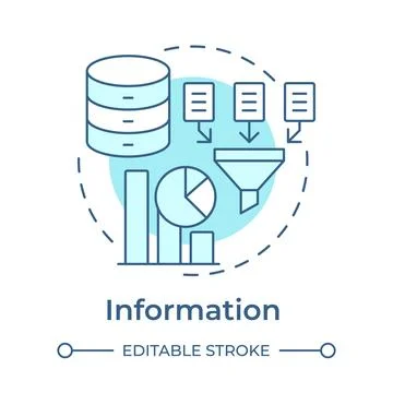 Information soft blue concept icon Stock Illustration