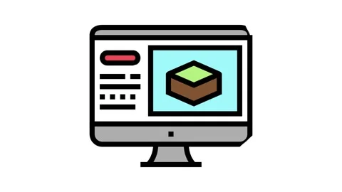 Information of soil on computer screen color icon animation Video stock 164823192