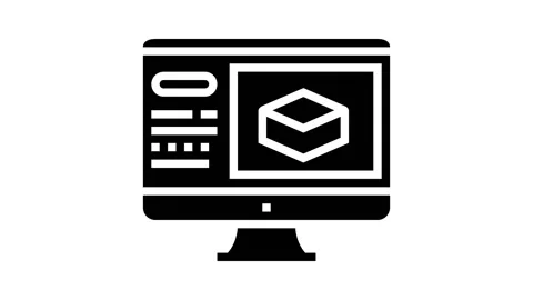 Information of soil on computer screen glyph icon animation Video stock 164842500