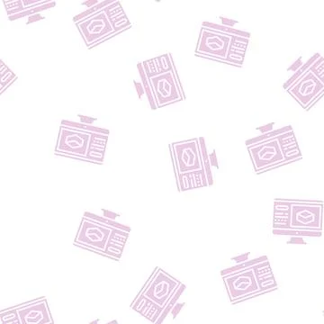 Information of soil on computer screen glyph seamless pattern Stock Illustration