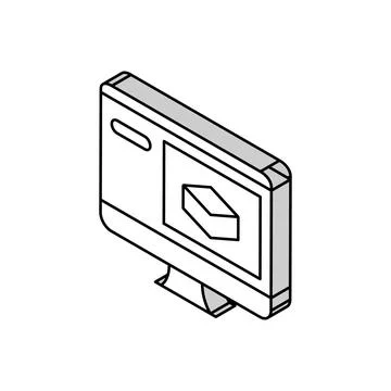 Information of soil on computer screen isometric icon vector illustration Illustrazione stock