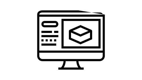 Information of soil on computer screen line icon animation Video stock 164832357