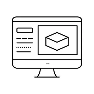 Information of soil on computer screen line icon vector illustration Stock Illustration