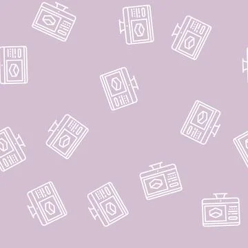 Information of soil on computer screen line seamless pattern Stock Illustration