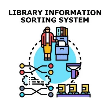 Information sorting system for data management and storage 스톡 일러스트