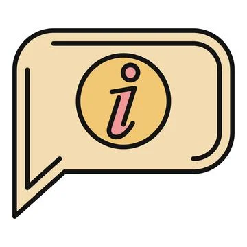 Information speech bubble icon providing assistance and guide Stock Illustration