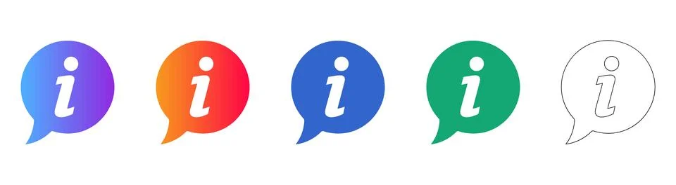 Information Speech Bubble Icons イラスト素材