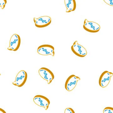 Information speech isometric icon seamless pattern Stock Illustration