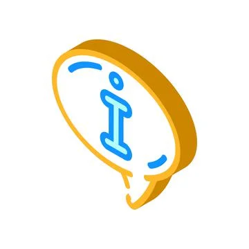 Information speech isometric icon vector illustration Stock Illustration