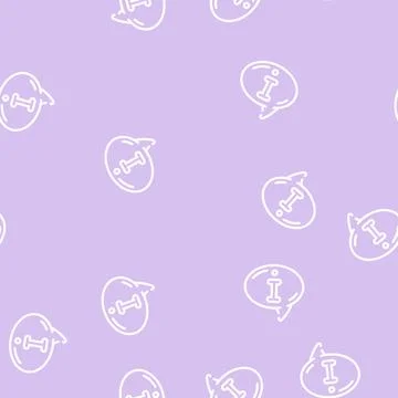 Information speech line vector seamless pattern Stock Illustration