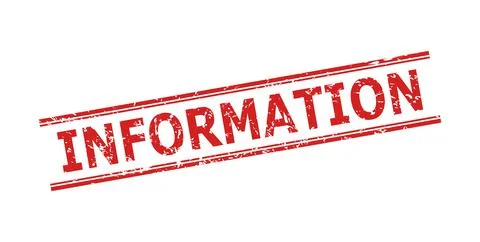 INFORMATION Stamp Seal with Corroded Surface and Double Parallel Lines Stock Illustration