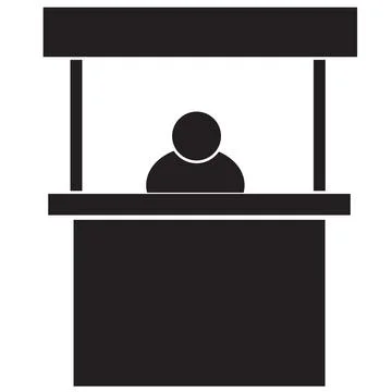 Information stand icon on white background. promo stand sign. exhibition Stock Illustration