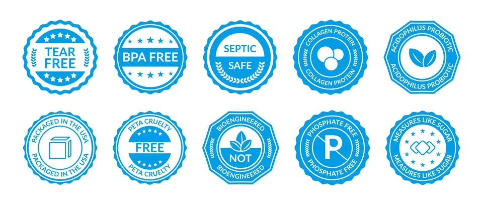 Information sticker set, vector illustration Stock Illustration