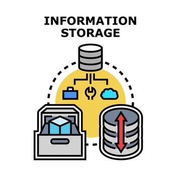 Information storage digital data cloud computing concept Stock Illustration