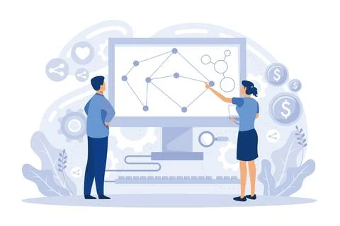 Information storage infrastructure abstract concept vector illustration set.. Illustrazione stock