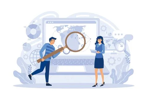 Information storage infrastructure abstract concept vector illustration set.. Illustrazione stock