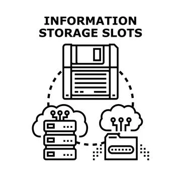 Information storage slots and data protection concepts Stock Illustration