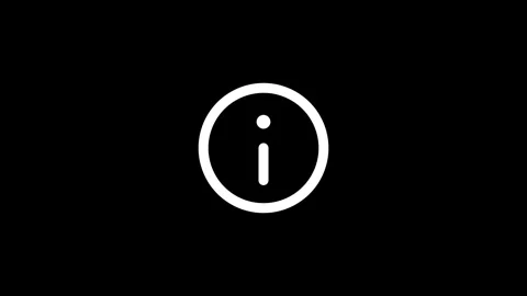 Information Symbol on a Black Background 스톡 동영상 346323221