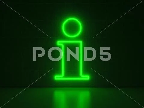 Information symbol - series neon signs Stock Illustration