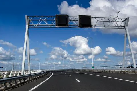 Information table on the track. Stock Photos