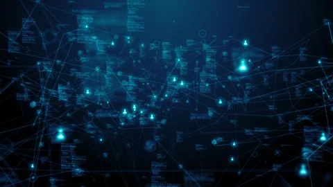 Information Technology in Action Big Data Cloud Computing and Network Stock Footage 245320986