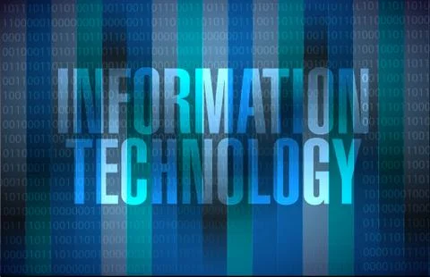 Information technology binary background sign 스톡 일러스트
