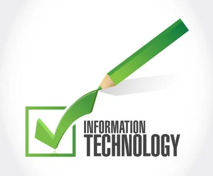 Information technology check mark sign concept 스톡 일러스트