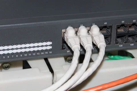 Information Technology Computer Network, Telecommunication Ethernet Cables Stock Photos
