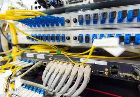 Information Technology Computer Network, Telecommunication Ethernet Cables Stock Photos