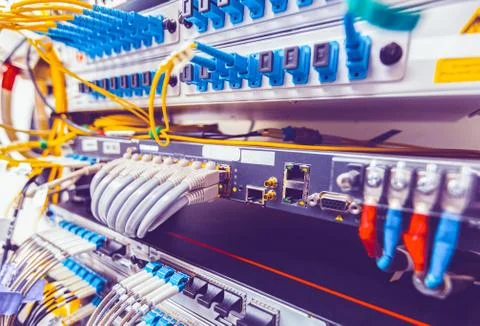 Information Technology Computer Network, Telecommunication Ethernet Cables Stock Photos