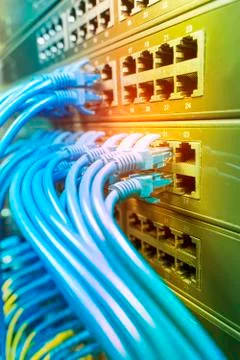 Information Technology Computer Network, Telecommunication Ethernet Cables Co Foto stock