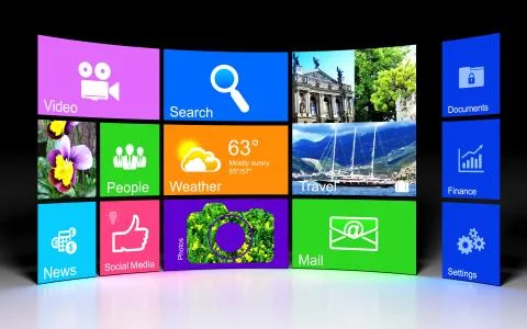 Information technology concept: desktop background Stock Illustration