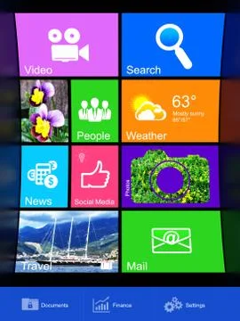 Information technology concept: desktop background Stock Illustration