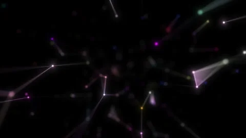 Information technology concept formed by growing lines of particles. Abstract Stock Footage 116766969
