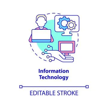 Information technology concept icon Stock Illustration