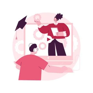 Information technology courses abstract concept vector illustration. Illustrazione stock