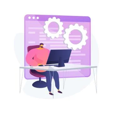 Information technology courses vector concept metaphor Illustrazione stock