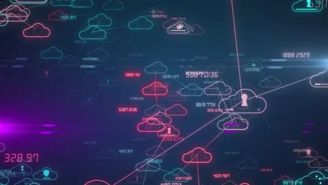 Information technology data cloud computing network connectivity cybersecurity Stock Footage 151933774