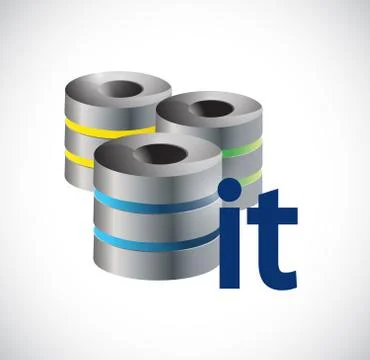 Information technology data server concept Stock Illustration