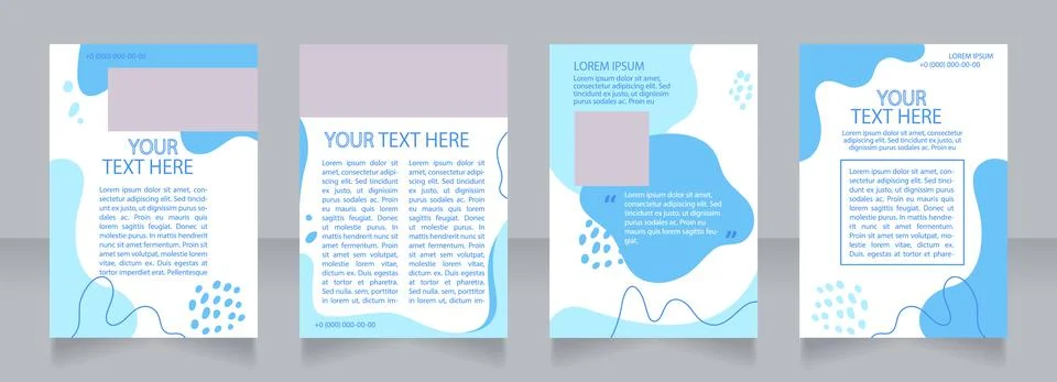 Information technology development blank brochure layout design Stock-Illustration