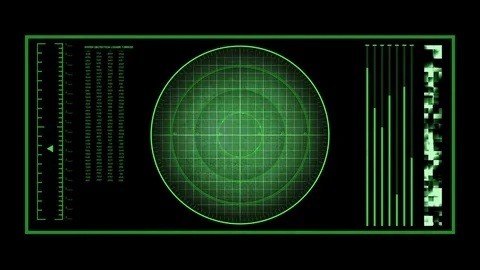 Information Technology Display Isolated HUD Elements  Stock Footage 77600877