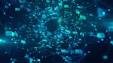 Information Technology Encrypted Data Computing Systems, Background Stock Footage 313962944